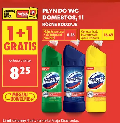 Płyn do WC Domestos promocja w Biedronka