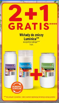 Wkłady do zniczy Luminica promocja w POLOmarket