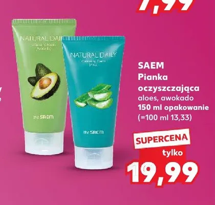 Pianka oczyszczająca The Saem Natural Daily Aloe promocja w Kaufland
