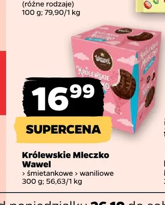 Królewskie Mleczko waniliowe Wawel promocja w Netto