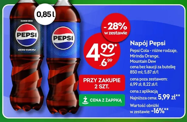 Napój Pepsi Cola promocja w Żabka