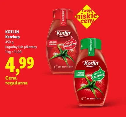 Ketchup pikantny Kotlin promocja w Lidl