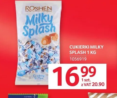 Cukierki Milky Splash Roshen promocja w Selgros