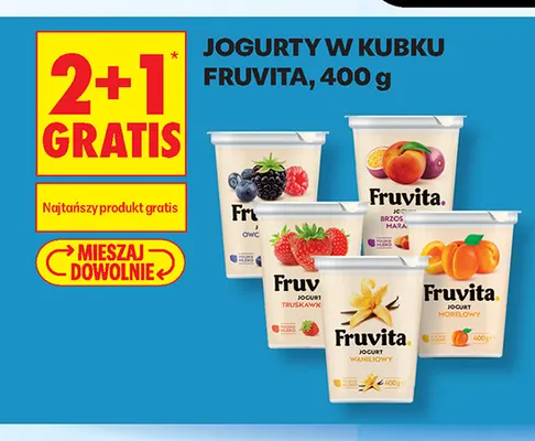 Jogurt z owocami leśnymi Fruvita promocja w Biedronka