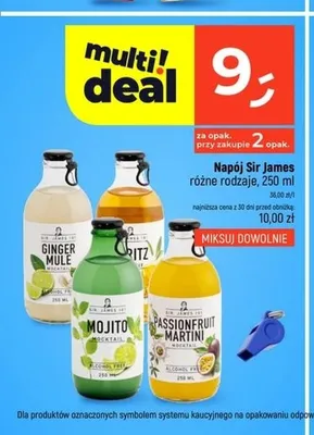Napój Sir James 101 Passionfruit Martini Mocktail promocja w Dealz