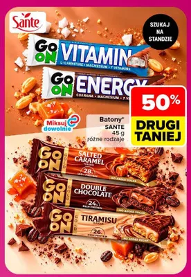Baton Sante GO ON Gold Salted Caramel promocja w Carrefour