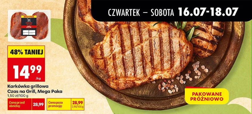 Karkówka grillowa Czas na Grill Mega Paka promocja w Biedronka