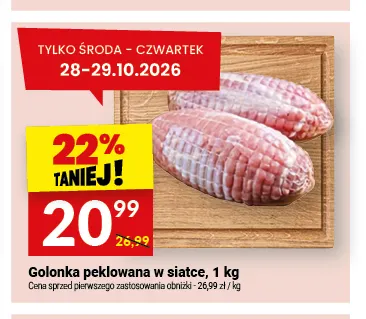Golonka peklowana w siatce promocja w Twój Market