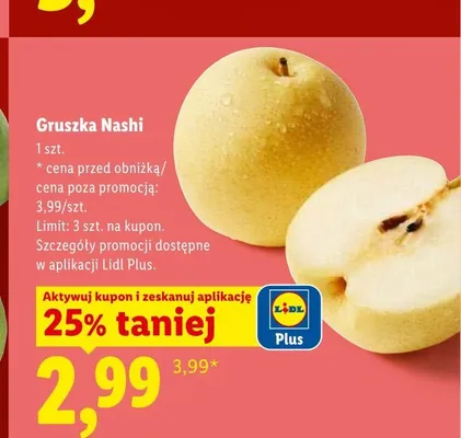 Gruszka Nashi promocja w Lidl