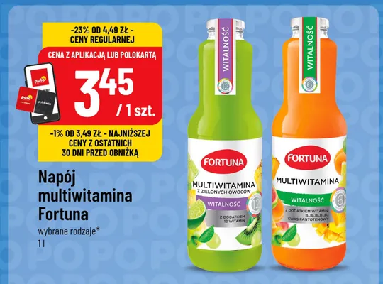 Napój multiwitamina Fortuna promocja w POLOmarket