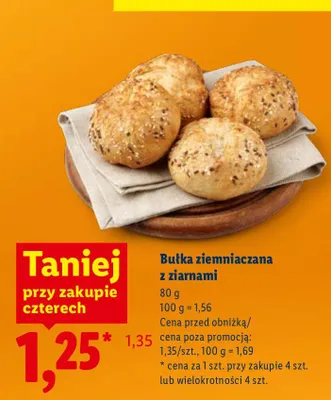 Bułka ziemniaczana z ziarnami promocja w Lidl