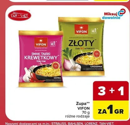 Zupa błyskawiczna Vifon Smak Tajski Krewetkowy promocja w Carrefour