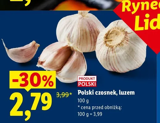 Czosnek polski luzem promocja w Lidl