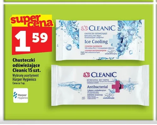 Chusteczki odświeżające Cleanic Ice Cooling promocja w TOPAZ
