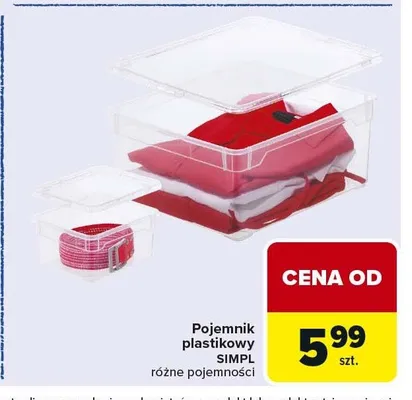 Pojemnik plastikowy SIMPL promocja w Carrefour Market