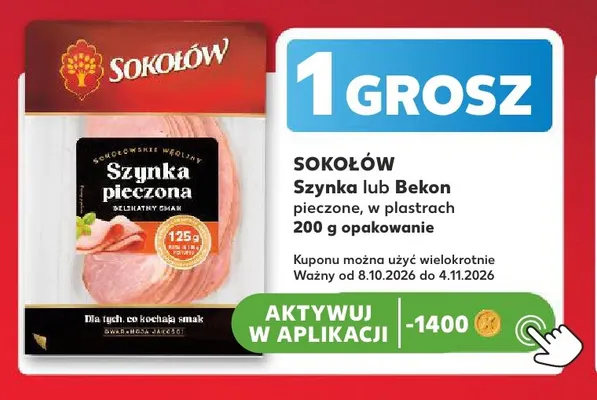 Szynka pieczona w plastrach Sokołów promocja w Kaufland