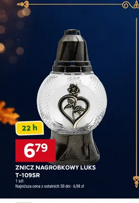 Znicz nagrobkowy Luks T-109SR 22h promocja w Stokrotka