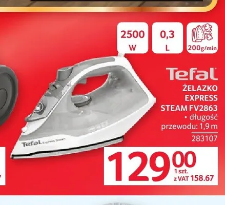 Żelazko Tefal EXPRESS STEAM FV2863 promocja w Selgros