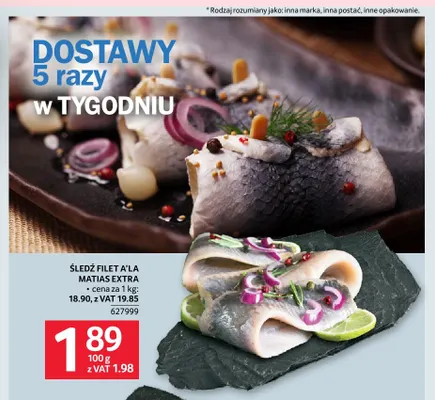 Śledź filet a'la Matias Extra promocja w Selgros