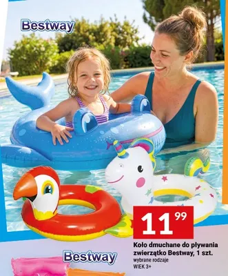Koło dmuchane do pływania zwierzątko Bestway promocja w Twój Market