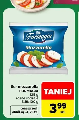 Ser mozzarella Formagia promocja w Carrefour