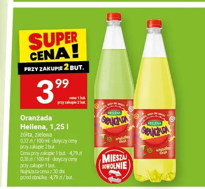 Oranżada Hellena zielona promocja w Twój Market