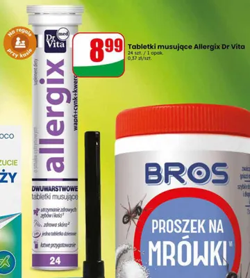 Tabletki musujące Allergix Dr Vita promocja w Dino
