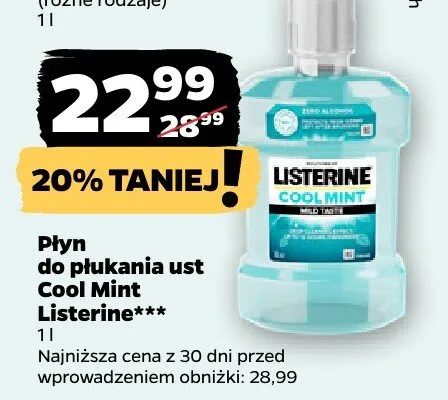 Płyn do płukania ust Cool Mint promocja w Netto