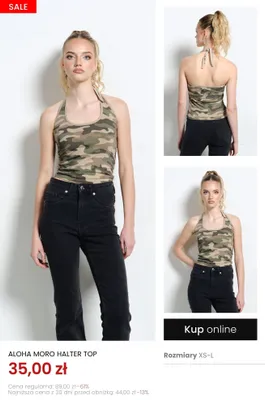 Top damski Aloha Moro Halter promocja w Top Secret