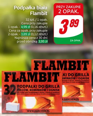 Podpałka biała Flambit promocja w Dino