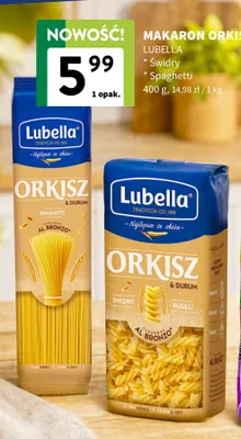 Makaron orkiszowy Lubella Spaghetti promocja w Intermarche