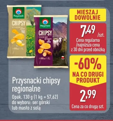 Chipsy regionalne Przysnacki promocja w Aldi