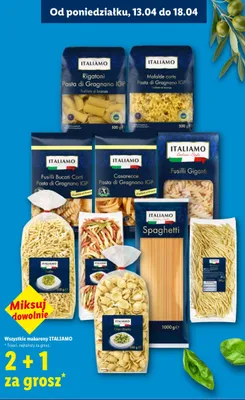 Makaron Fusilli Giganti promocja w Lidl