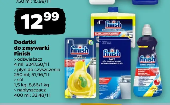 Dodatki do zmywarki Finish nabłyszczacz promocja w Netto