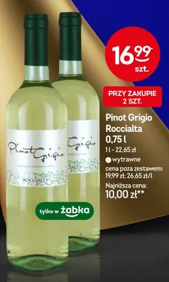 Wino białe wytrawne Pinot Grigio Roccialta promocja w Żabka