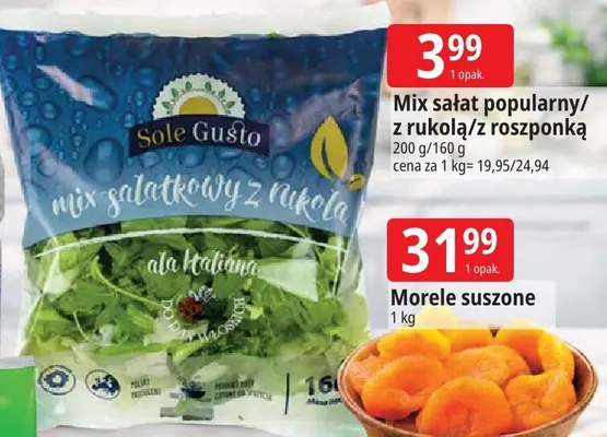Mix sałat popularny/z rukola/z roszponką promocja w Leclerc