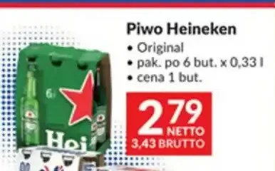 Piwo Heineken Original promocja w Makro