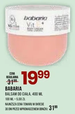 Balsam do ciała Babaria 400 ml promocja w Drogerie Natura