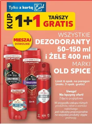 Dezodoranty 50-150 ml i żele 400 ml marki Old Spice wszystkie promocja w Kaufland
