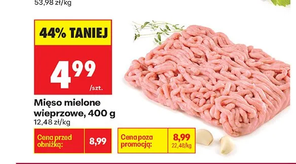 Mięso mielone wieprzowe promocja w Biedronka