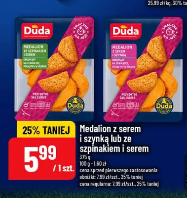 Medalion z serem i szynką Duda promocja w POLOmarket