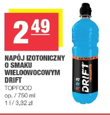 Napój izotoniczny o smaku wieloowocowym Drift promocja w SPAR