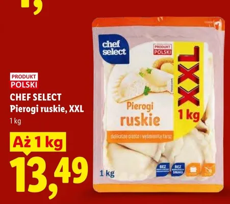 Pierogi ruskie XXL CHEF SELECT promocja w Lidl