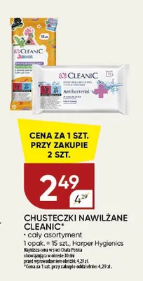 Chusteczki nawilżane Cleanic Harper Hygienics promocja w Chata Polska