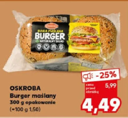 Burger maślany promocja w Kaufland