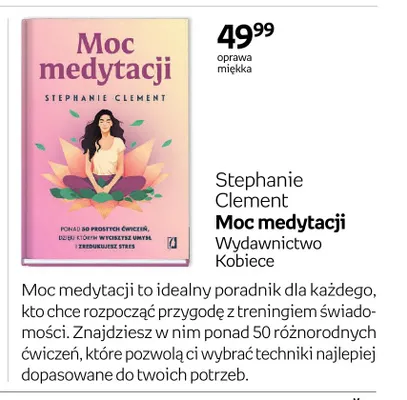 Książka Stephanie Clement Moc medytacji promocja w Empik