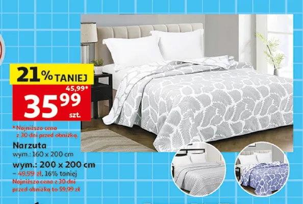 Narzuta 160x200 cm promocja w Auchan
