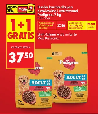 Sucha karma dla psa Pedigree z drobiem i warzywami promocja w Biedronka