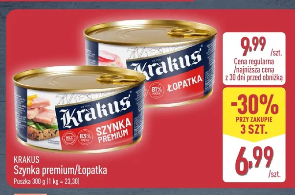 Konserwa Łopatka Krakus promocja w Aldi