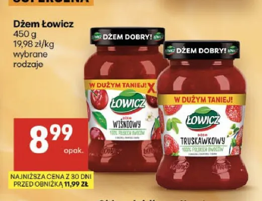 Dżem truskawkowy Łowicz promocja w Delikatesy Centrum